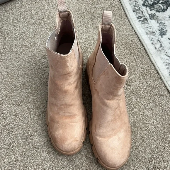 Tan Suede Ankle Boots - Picture 7 of 9